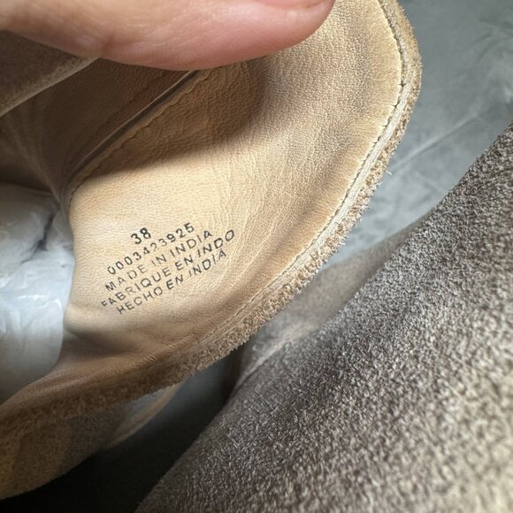 Free People Charm Double V Pointed Toe Camel Suede Leather Ankle Boot 39 - Picture 7 of 11